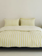 Cove Stripe Cotton Muslin Duvet Cover original reference image 25