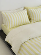 Cove Stripe Cotton Muslin Duvet Cover original reference image 29