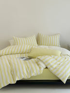Cove Stripe Cotton Muslin Duvet Cover original reference image 32
