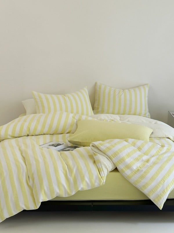 Cove Stripe Cotton Muslin Duvet Cover original reference image 32