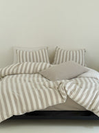 Cove Stripe Cotton Muslin Duvet Cover original reference image 40