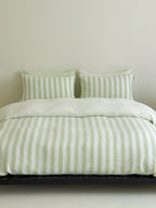Cove Stripe Cotton Muslin Duvet Cover original reference image 45