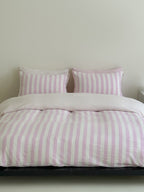 Cove Stripe Cotton Muslin Duvet Cover original reference image 52
