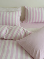 Cove Stripe Cotton Muslin Duvet Cover original reference image 53