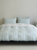 Cove Stripe Cotton Muslin Duvet Cover original reference image 61