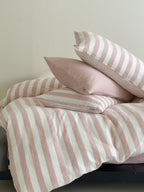 Cove Stripe Cotton Muslin Duvet Cover original reference image 65