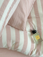 Cove Stripe Cotton Muslin Duvet Cover original reference image 67
