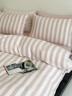 Cove Stripe Cotton Muslin Duvet Cover original reference image 70
