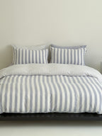 Cove Stripe Cotton Muslin Duvet Cover original reference image 73