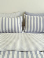 Cove Stripe Cotton Muslin Duvet Cover original reference image 77