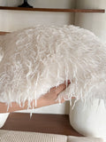 Feather Plush Faux Fur Throw Pillow original reference image 1