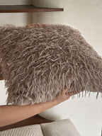 Feather Plush Faux Fur Throw Pillow original reference image 7