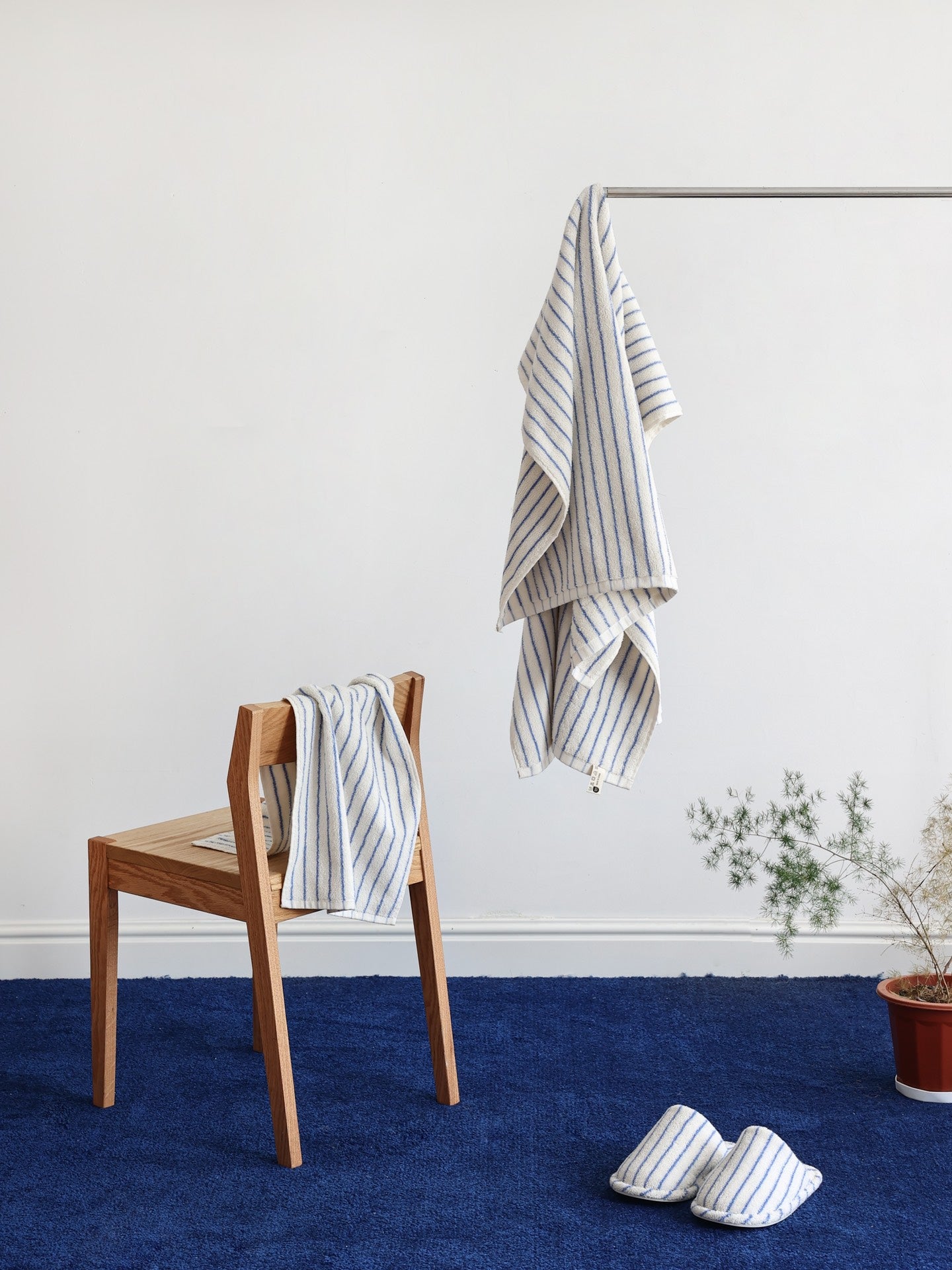 Fine Line Stripe Cotton Bath Towel original reference image 11