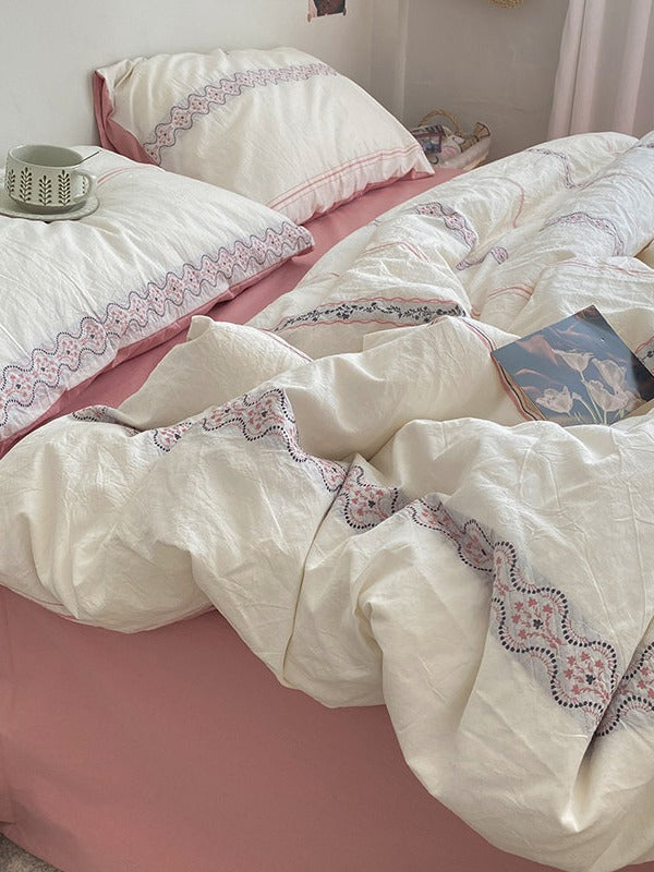 Flora Loom Cotton Jacquard Duvet Cover original reference image 3