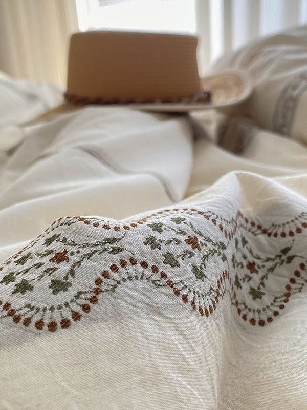 Flora Loom Cotton Jacquard Duvet Cover original reference image 7