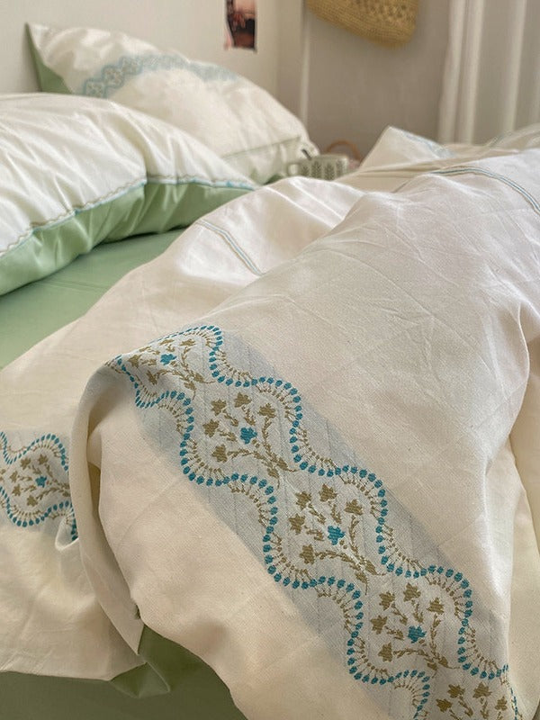 Flora Loom Cotton Jacquard Duvet Cover original reference image 14