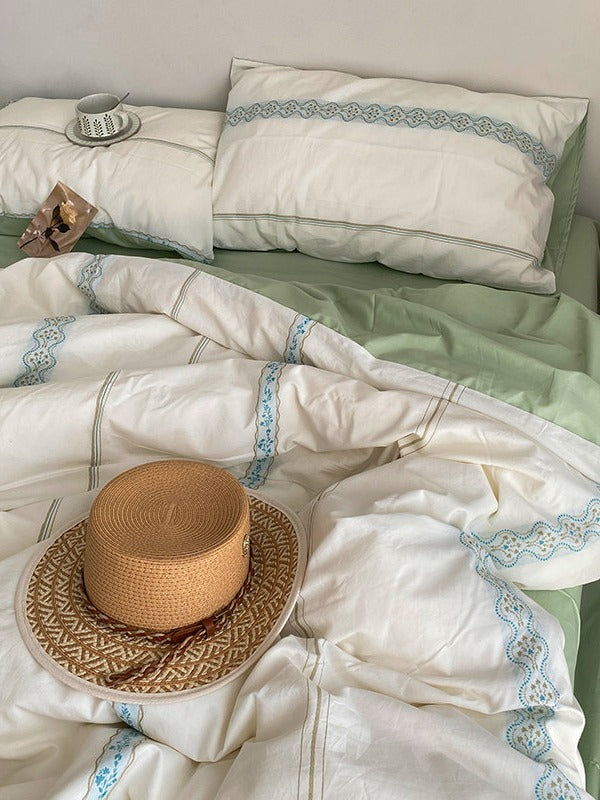 Flora Loom Cotton Jacquard Duvet Cover original reference image 16