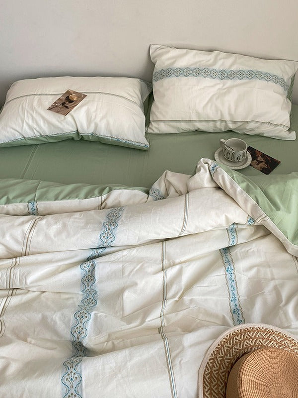 Flora Loom Cotton Jacquard Duvet Cover original reference image 17