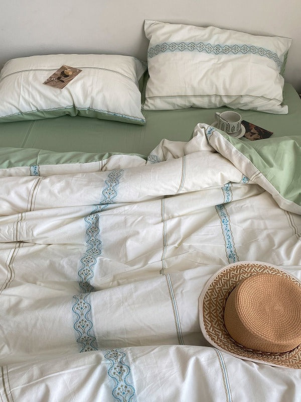 Flora Loom Cotton Jacquard Duvet Cover original reference image 18
