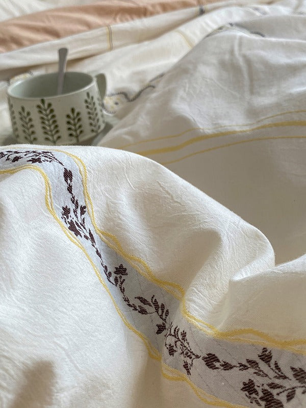 Flora Loom Cotton Jacquard Duvet Cover original reference image 21