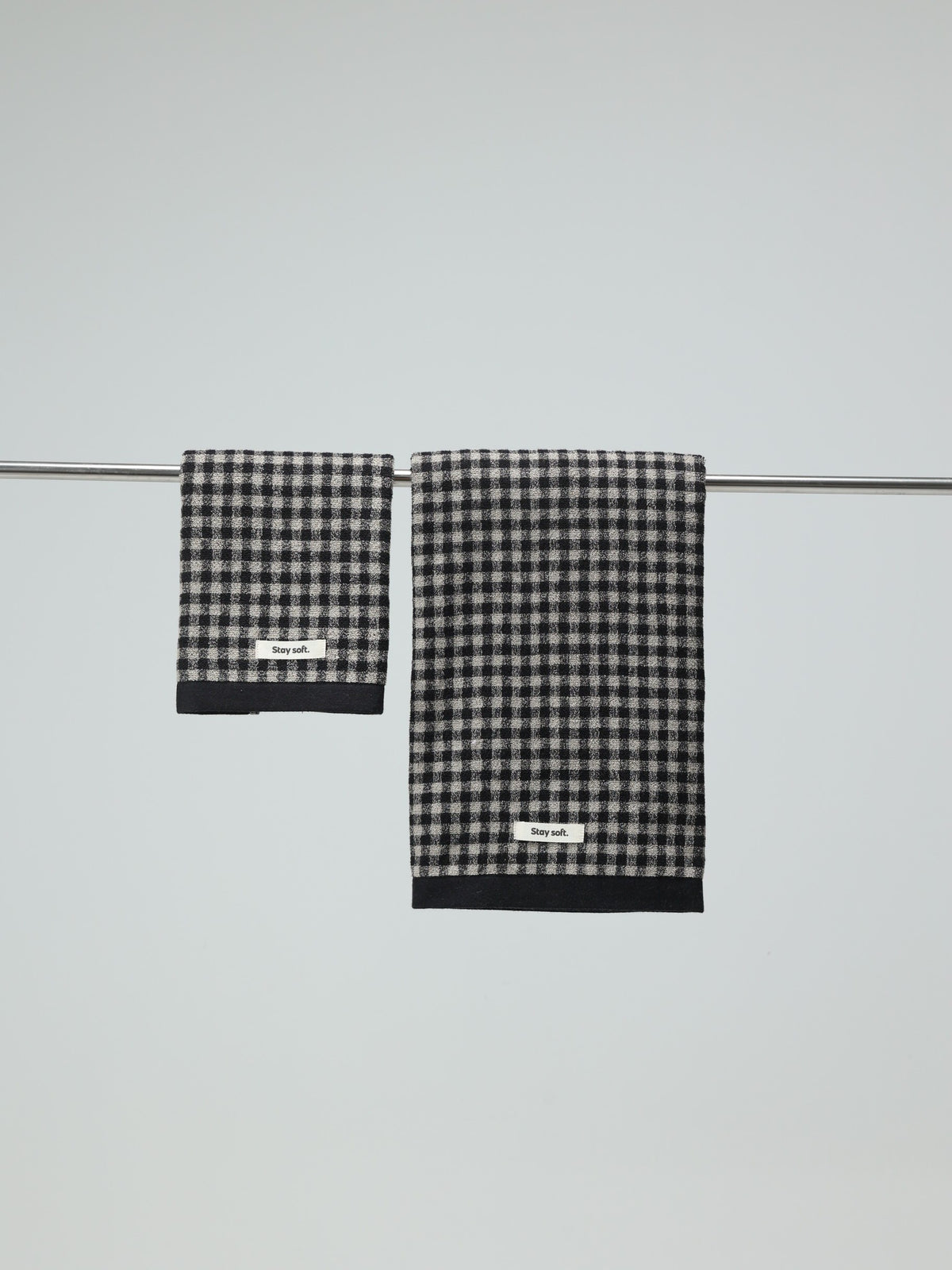 Gingham Grid Cotton Bath Towel original reference image 8