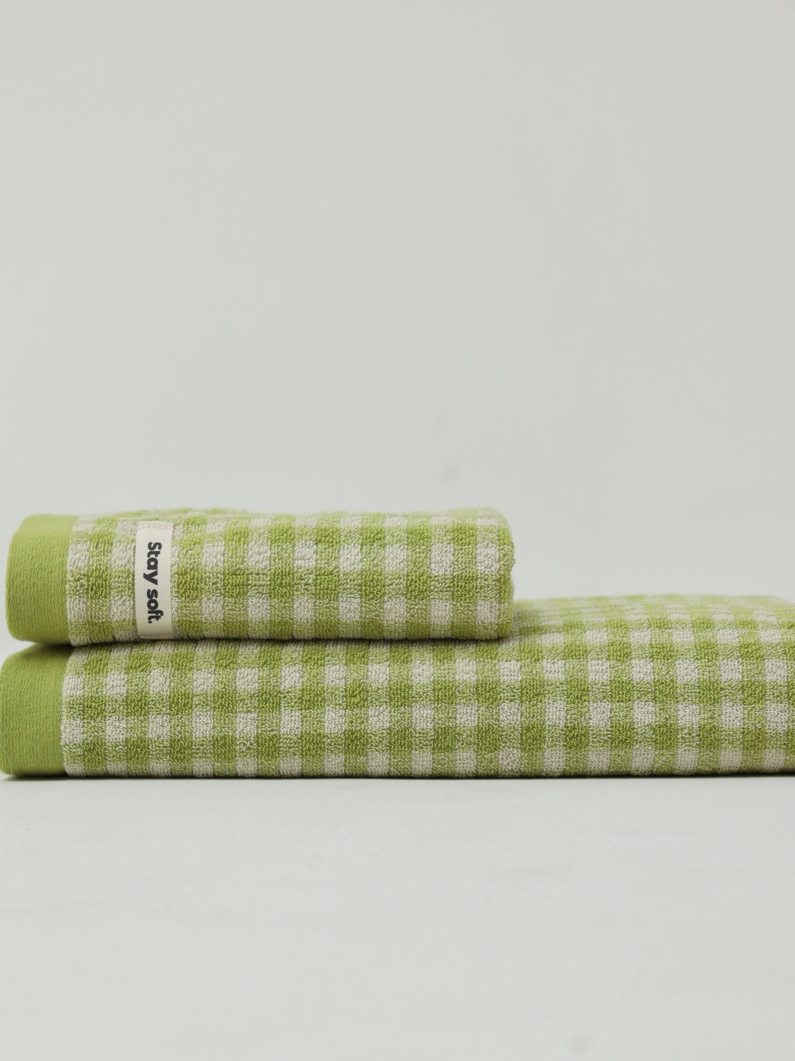 Gingham Grid Cotton Bath Towel original reference image 10