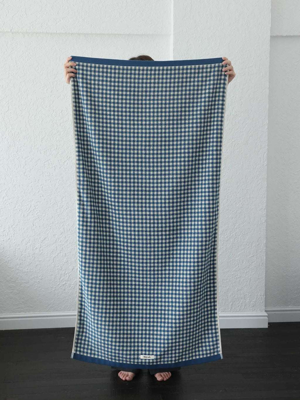 Gingham Grid Cotton Bath Towel original reference image 15
