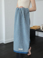Gingham Grid Cotton Bath Towel original reference image 16