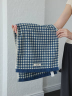 Gingham Grid Cotton Bath Towel original reference image 17