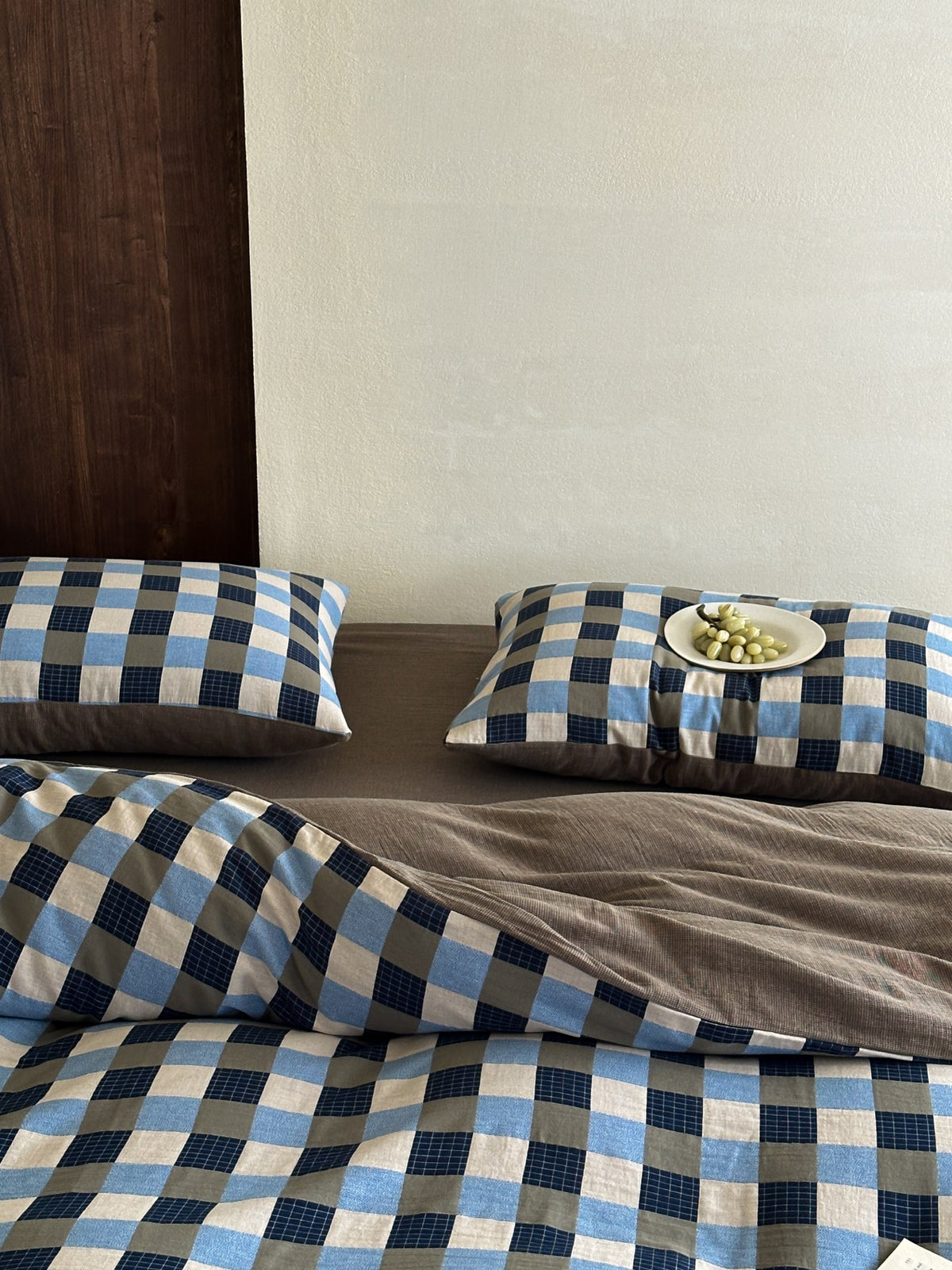 Harbor Gingham Cotton Muslin Duvet Cover original reference image 8