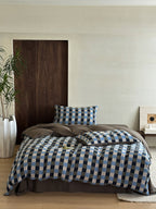 Harbor Gingham Cotton Muslin Duvet Cover original reference image 9