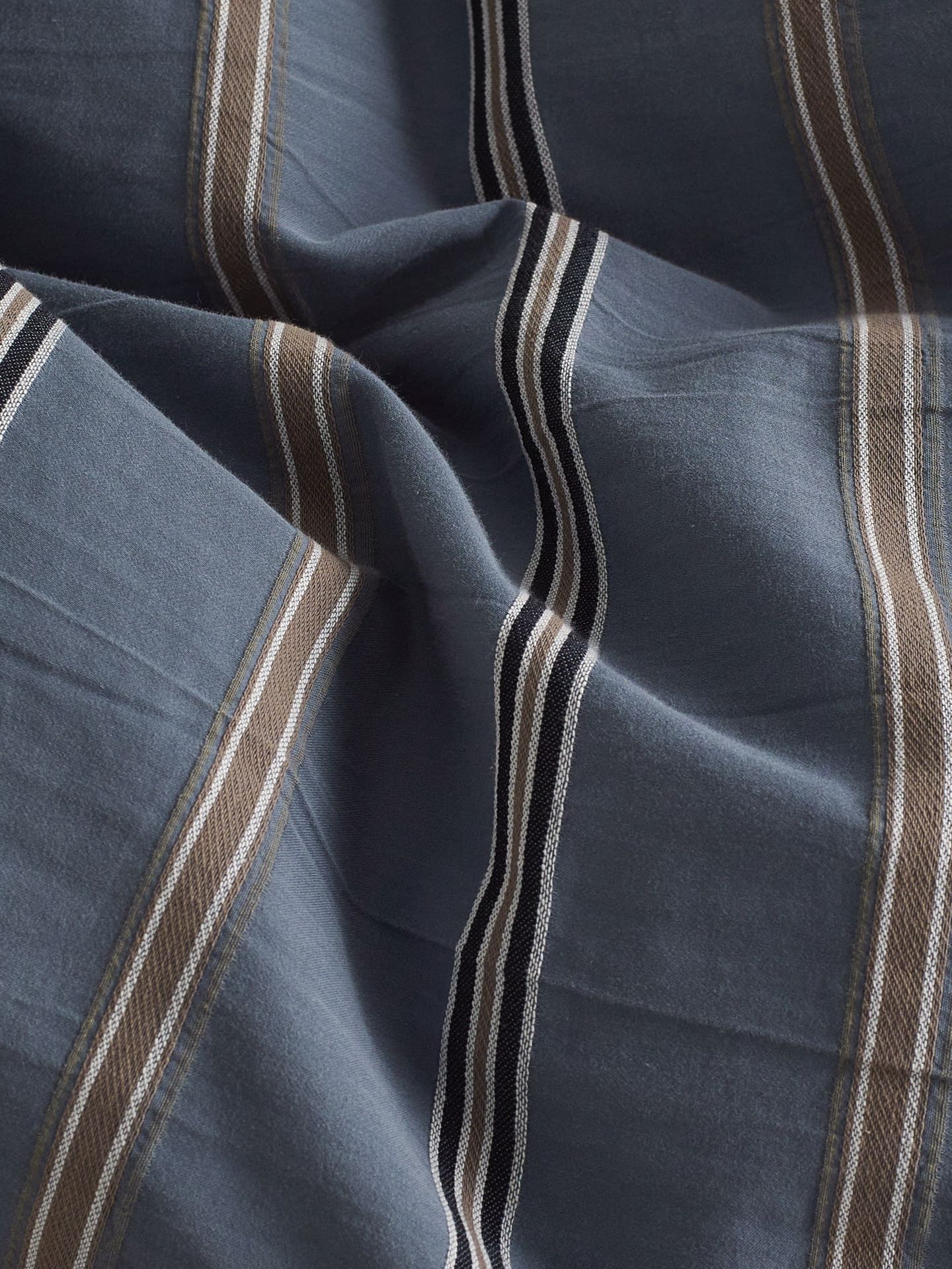 Harbor Ridge Stripe Cotton Jacquard Duvet Cover original reference image 7