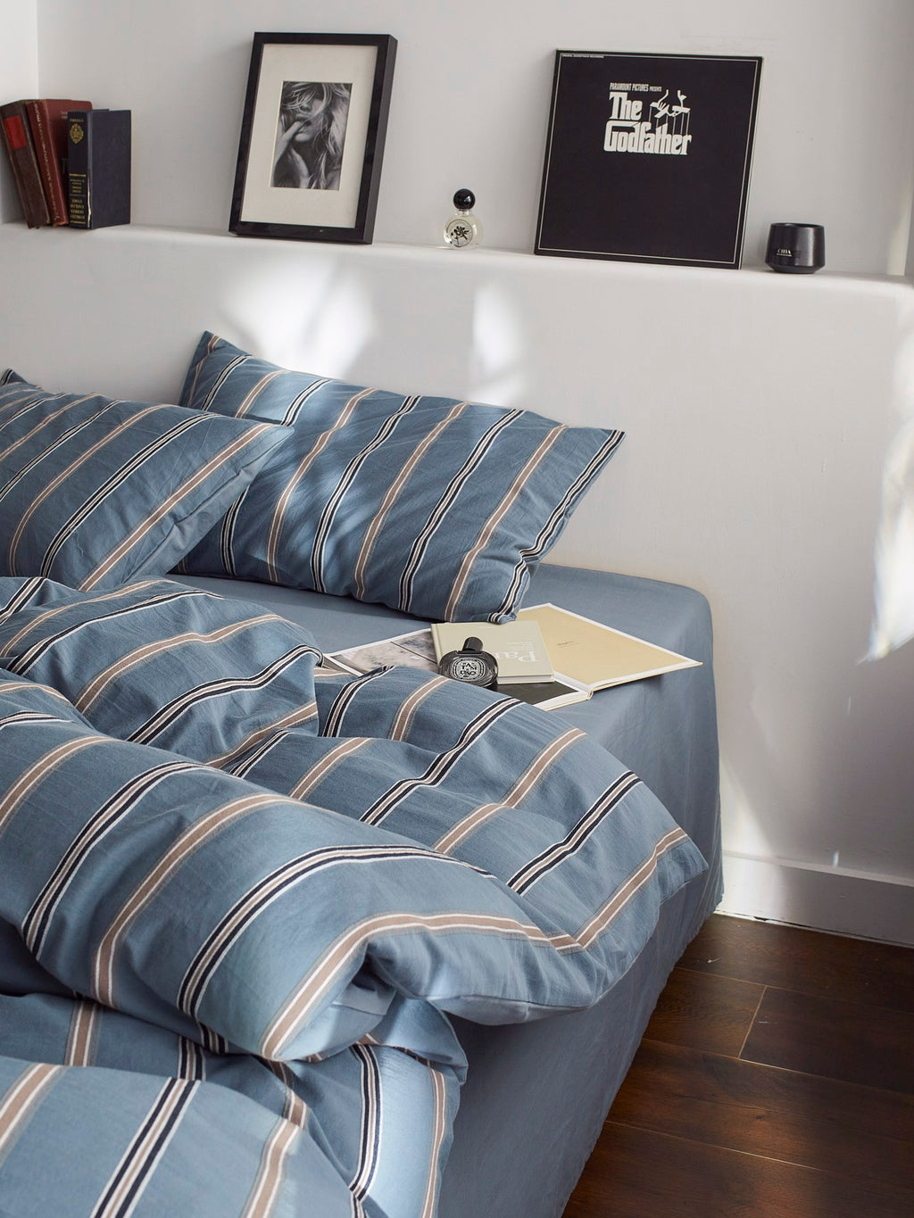 Harbor Ridge Stripe Cotton Jacquard Duvet Cover original reference image 8