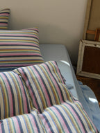 Harbor Stripe Cotton Muslin Duvet Cover original reference image 9