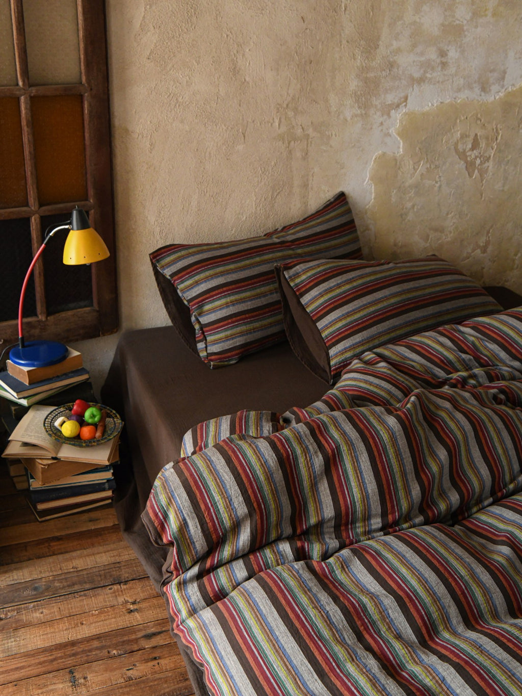 Hearth Stripe Cotton Muslin Duvet Cover original reference image 3