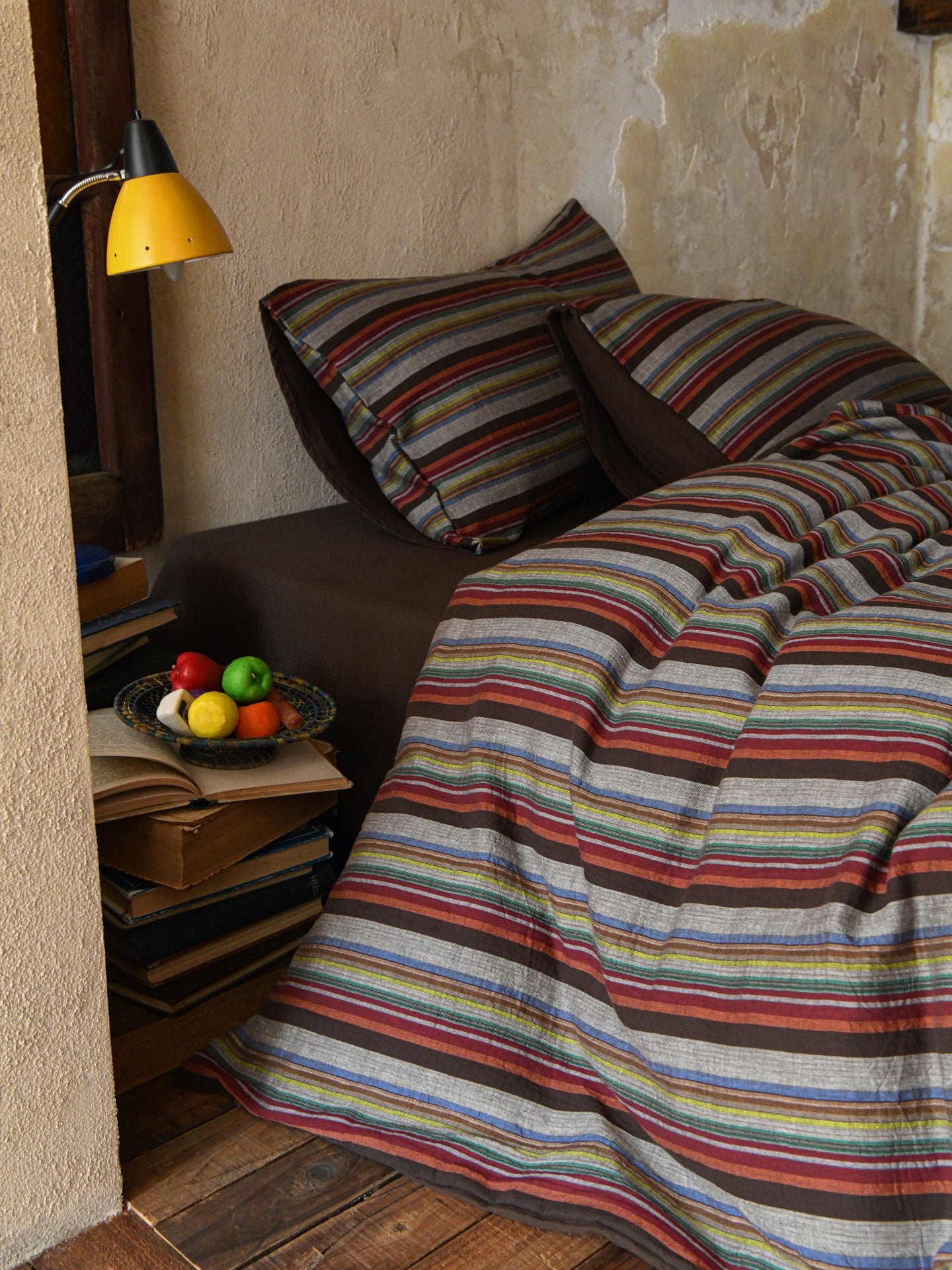 Hearth Stripe Cotton Muslin Duvet Cover original reference image 5