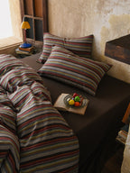 Hearth Stripe Cotton Muslin Duvet Cover original reference image 9
