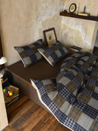 Heritage Patchwork Plaid Cotton Muslin Duvet Cover original reference image 3