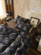 Heritage Patchwork Plaid Cotton Muslin Duvet Cover original reference image 4