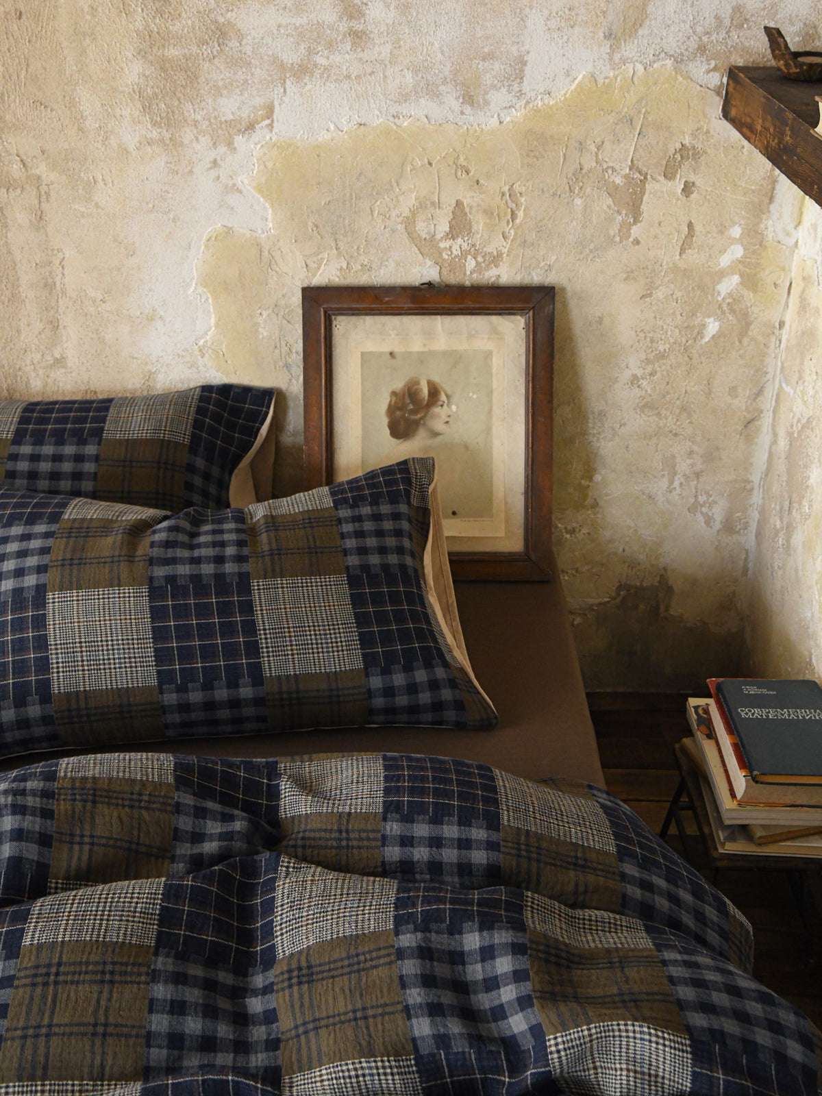 Heritage Patchwork Plaid Cotton Muslin Duvet Cover original reference image 5