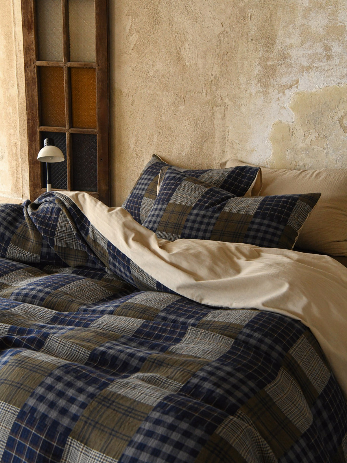 Heritage Patchwork Plaid Cotton Muslin Duvet Cover original reference image 8