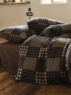 Heritage Patchwork Plaid Cotton Muslin Duvet Cover original reference image 9