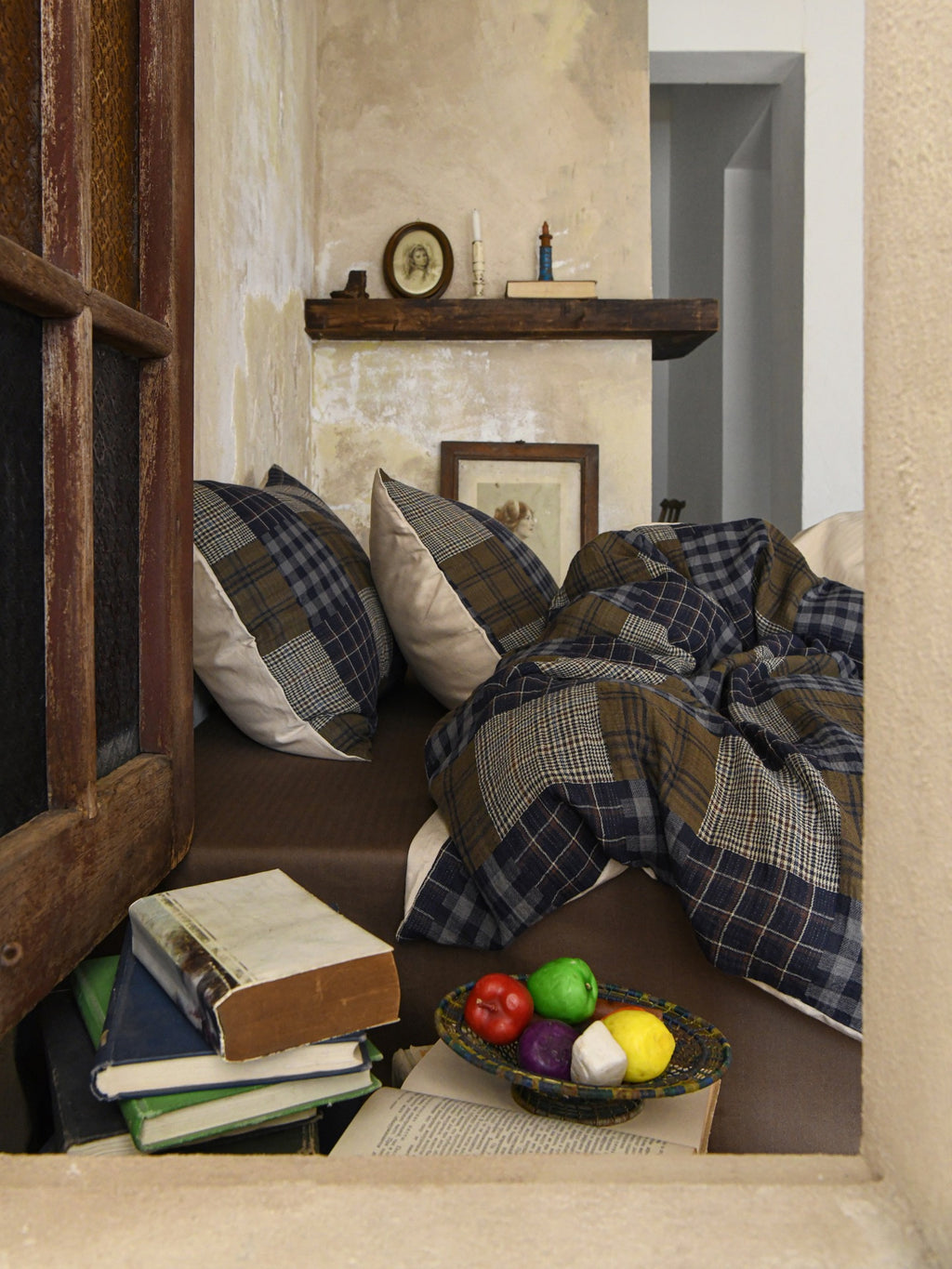 Heritage Patchwork Plaid Cotton Muslin Duvet Cover original reference image 10