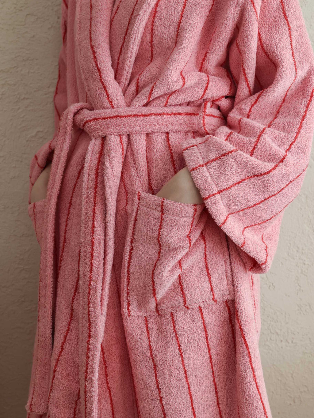 Heritage Stripe Cotton Bathrobe original reference image 4