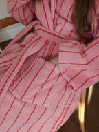 Heritage Stripe Cotton Bathrobe original reference image 5