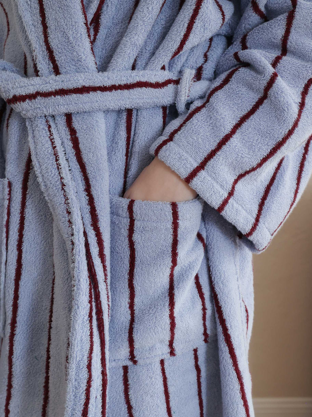 Heritage Stripe Cotton Bathrobe original reference image 10
