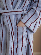 Heritage Stripe Cotton Bathrobe original reference image 10