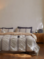 Heritage Stripe Cotton Jacquard Duvet Cover - Clay original reference image 9