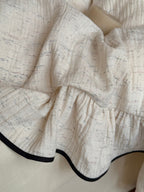 Ivory Black Piped Ruffle Cotton Muslin Duvet Cover original reference image 8