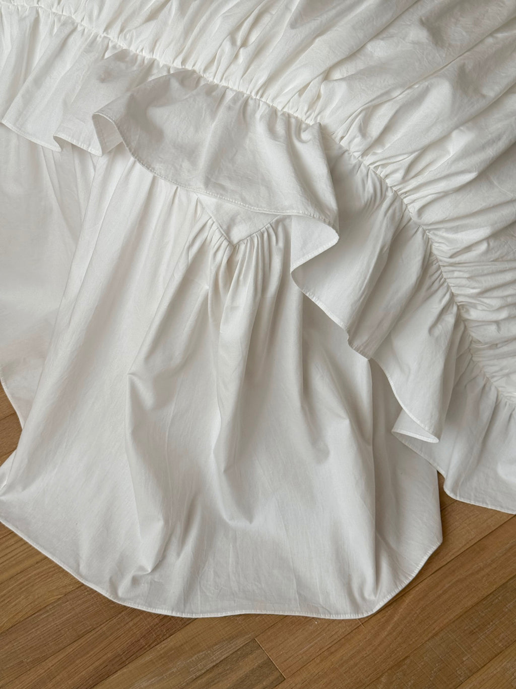 Ivory Lace Medallion Ruffle Cotton Jacquard Duvet Cover original reference image 9